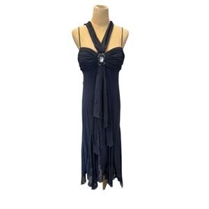 "CAMILLE LA VIE" VNT Halter Dress SZ 10P Babydoll Fairy Bling‎ Detail Loose Bead